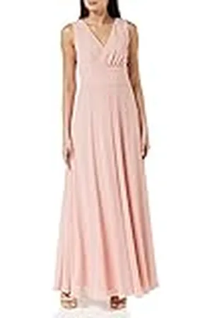 Gina Bacconi Dames Smc Top en Chiffon Rok Maxi Jurk Cocktail, Rose Peach, 12, , 38
