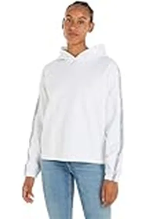 Calvin Klein Jeans Elastische hoodie met logo voor dames, , XXS