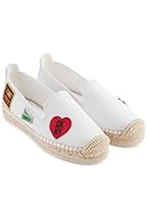 DKNY Dames Mally City Signs-espadrille Platform, Bright White, 41 EU, , 41 EU
