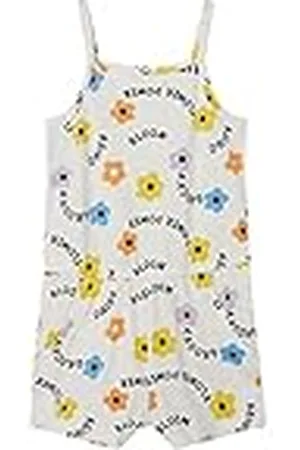 NAME IT Meisjes Nmfvigga Strap H1 Jumpsuit, White Alyssum/AOP: BLOOM, 104 EU, , 104 cm