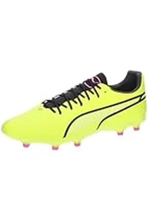 PUMA Unisex King PRO FG/AG Voetbalschoen, Elektrische Lime Zwart-Poison Roze, 7.5 UK, Electric Lime Zwart Poison Roze, 41 EU