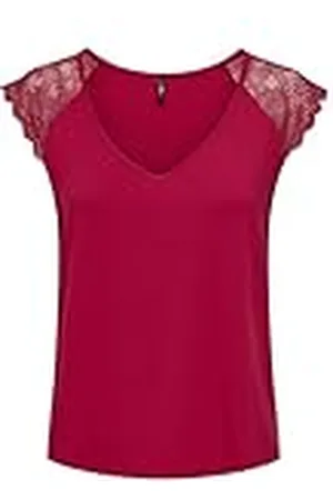 ONLY Dames Onlpetra S/S Lace Mix Top Cs JRS T-shirt, , XXS