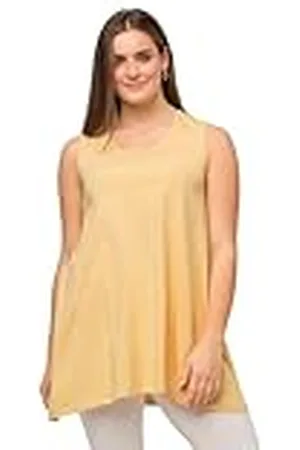 Ulla Popken Dames, grote maten, lange top, natuurlijke kleur, , 50/52 NL