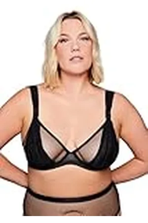 Ulla Popken Dames, grote maten, draadbeha, multiway, mesh, , 85B