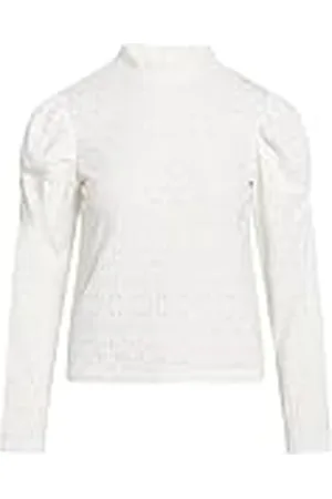 SIRUP COPENHAGEN Vrouwen Chalk Pointelle Pofsleeve Pullover Sweater, Large