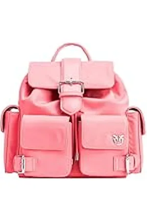 Pinko Pocket Backpack gerecycled materiaal, damesrugzak, P31N_Marine-Shiny Nikkel, U, , Eén maat
