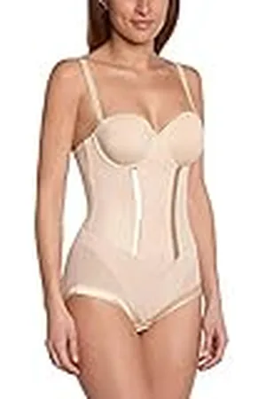 Maidenform Shapewear bodysuit voor dames, buikcontrole, ingebouwde beha, converteerbaar tot strapless, ultrastevige shapewear bodysuit, , 80C