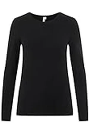 Pieces® Dames ondershirt lange mouw - Long Tee - Katoenen T-shirt lange mouwen - Wit - Zwart - M - Zwart