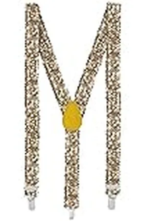 Boland Bretels met pailletten, totale lengte 75 cm met metalen clips, broekhouder, kostuum accessoire voor carnaval, themafeest of vrijgezellenfeest