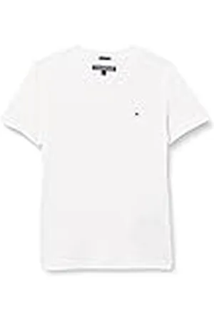 Tommy Hilfiger Basic Van Knit S/S T-shirt voor jongens, wit (helderwit), 110 cm