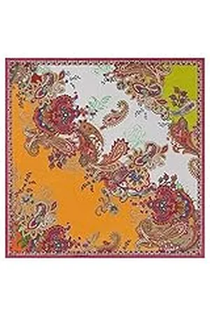 ROECKL Flower Fusion 130x130 sjaal, roze/oranje, standaard, , Eén Maat