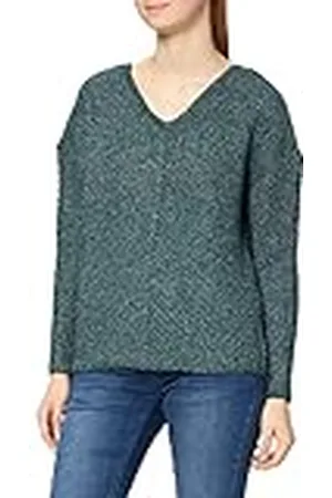 VERO MODA VMBUENA LENA L/S V-hals Blouse REP 2 Pullover Sea Moss/Detail:Black LACE, S