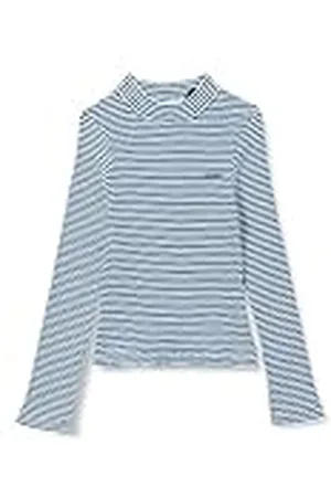 GANT Meisjes D2. Striped Rib Polo TOP Polohemd, Lapis Blue, Standaard