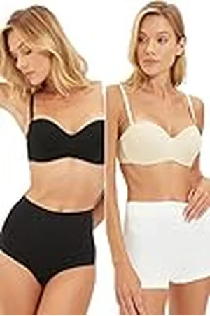 Trendyol Vrouwen Ondergoed Geen Push-up Strapless Gebreide BH, Zwart-Huid, 90B, , B