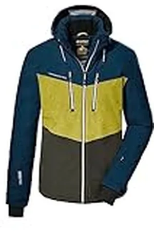 Killtec Heren Ski-jack/functioneel jack met afritsbare capuchon en sneeuwvanger KSW 45 MN SKI JCKT, dark petrol, XXL, 38699-000