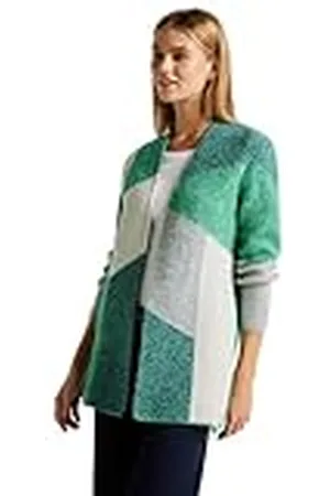 CECIL Geometric Jacquard Cardigan, , L