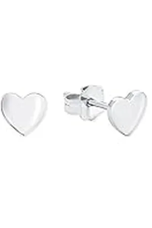 QS by s.Oliver Stud Earrings 925 Sterling zilveren damesoorbellen, 0,6 cm, , Hart, Wordt geleverd in Sieraden geschenkverpakking, 2017228