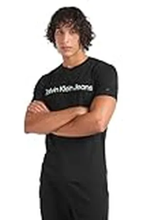 Calvin Klein Jeans Heren gemengd institutioneel logo T-shirt S/S gebreide tops, ., S