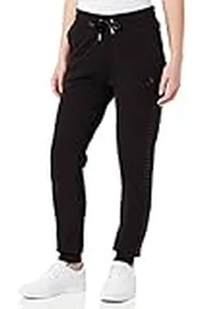 Armani Exchange Trekkoord voor dames, logo aan de voorkant, zijstuds sweatpants, , M