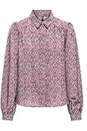 ONLY Dames Onlnova Life Vis L/S Emma Shirt AOP Blouse, , XL