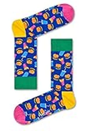 Happy Socks Hamburgersok, uniseks, blauw (marineblauw 6000, 41-46) (verpakking van 1)