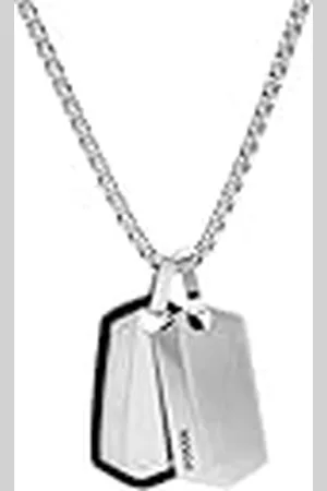 Fossil Chevron Roestvrijstalen Ketting met Identiteitsplaatje