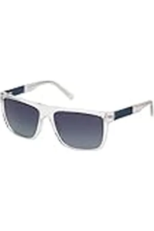 Timberland TB00005 Herenzonnebril, casual, licht, vierkante lensvorm, inclusief etui, gepolariseerde rookglazen, kristal, kristal, eenheidsmaat, , one size