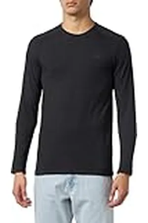 4F Heren Longsleeve TSML350 Jeans Dark Grey Melange, XL, , XL