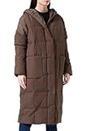 Mexx Dames Oversized Hooded Padded Jacket Parka, Olive, XS/S