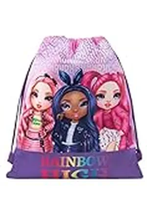 FRANCO COSIMO PANINI RAINBOW HIGH - Rugzak voor meisjes en kinderen met trekkoord en anti-slagsysteem, geschikt als sporttas en kleuterschool, rugzak voor meisjes, nuttig als schoolrugzak en vrije tijd, 35 x 42 cm,