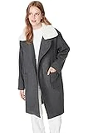 Trendyol Vrouwen Oversized Puffer Revers kraag Geweven Jas, , 62