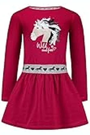 Salt & Pepper Meisjesjurk met omkeerbare pailletten en glittertailleband, , 92-98