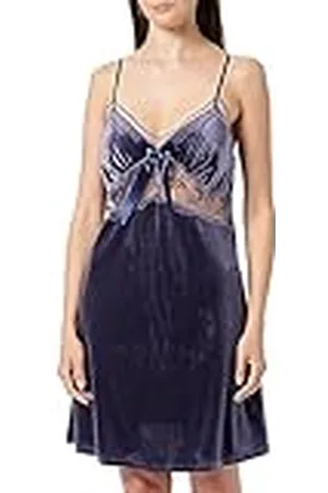 Clotth Damespyjama, V-hals, gouden fluwelen pyjama, kant, sexy pyjama met sling, , L