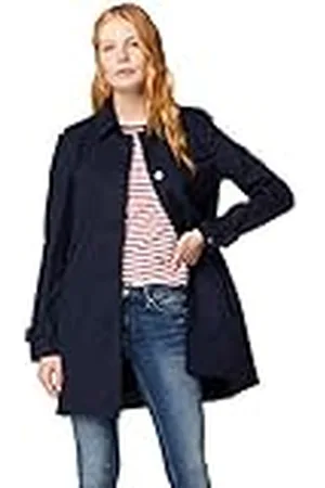 Tommy Hilfiger Trenchcoat voor dames Heritage Trenchcoat met enkele rij knopen, Midnight, XS