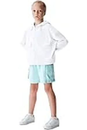 LTB Jeans Rohata Meisjes-pullover met capuchon, lange mouwen, met capuchon tot ritssluiting, wit, 100% katoen, maat 176 cm, , 176 cm
