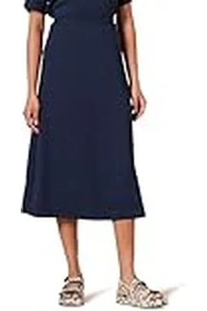 Amazon Georgette midi-rok voor dames, marineblauw, 10