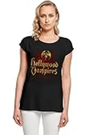 Merchcode Dames T-shirt Ladies Hollywood Vampires - Bat Logo Drips T-Shirt, Regular Fit, Cotton 100 Percent, XXL, , XXL