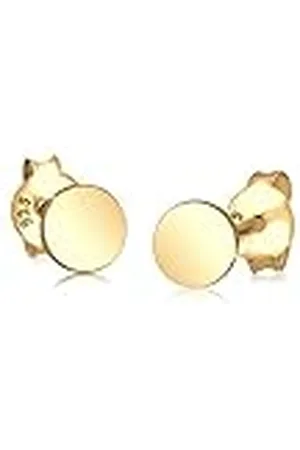 Elli Oorbellen Dames Cirkel Basis Geo Trend in 925 Sterling Zilver Verguld