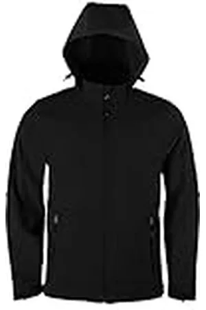 HRM Heren Softshell Jas met Capuchon, , Maat 4XL I Premium Softshelljas voor Heren, Waterafstotend I 5.000mm Waterkolom I Functionele Jas I Werkkleding I Hoogwaardige & Duurzame Herenkleding