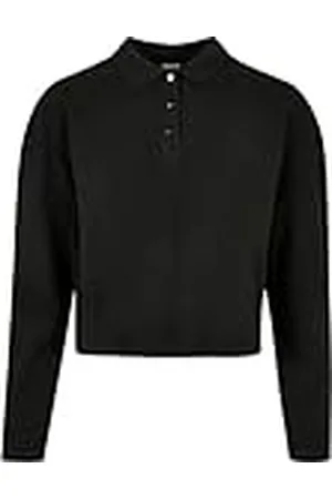 Urban classics Dames Korte Oversized Polo Longsleeve T-shirt, , 4XL, , 4XL