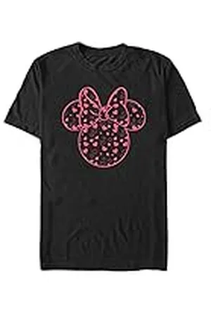 Disney Classic Mickey - Minnie Hearts Fill Unisex Crew neck T-Shirt Black 2XL