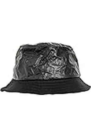 Flexfit Yupoong Crinkled Paper Bucket Hat Unisex heren en dames vissershoed, , Eén maat