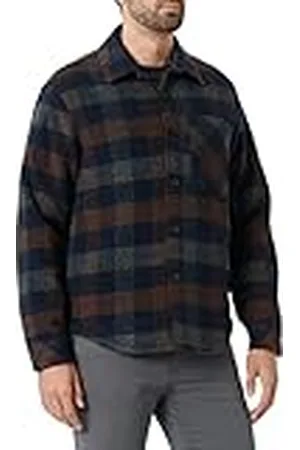 QS by s.Oliver Herenjas met lange mouwen, Brown Check, L