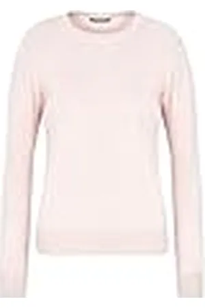 Armani Exchange Dames Geribbelde manchetten, ronde hals, geborduurd logo sweater roze, M, , M