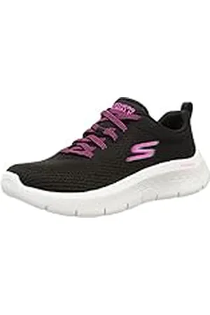 Skechers Go Walk Flex Alani Damessneakers, Zwart/Heet Roze, 35.5 EU