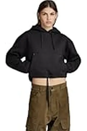 G-Star RAW Dames Sleeve Gr Cropped HDD Loose Sw Wmn Hooded Sweatshirt, , XXS