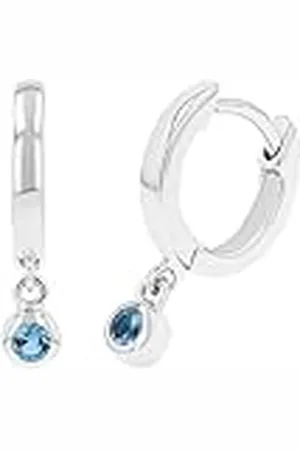 QS by s.Oliver Creoles 925 Sterling zilveren meisjes oorsieraden, met zirkonia synth., 1,7 cm, Zilver, Wordt geleverd in sieraden geschenkverpakking, 2027459