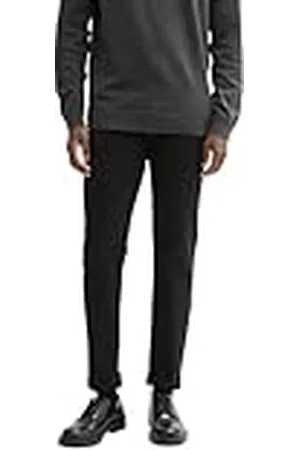 TOM TAILOR Slimfit chinobroek voor heren, van stretch piqué met riem, , 31W / 34L