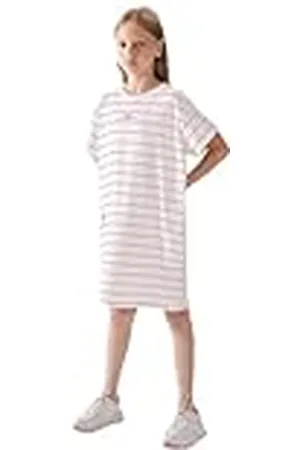 LTB Jeans Meisjes T-shirt-jurk Socaka - casual jurk van 100% katoen crew hals knielange in meerkleurig - maat 140 cm, , 140 cm