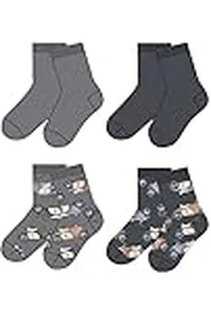 NAME IT Bestseller A/S Jongens NMMWAK Wool XXIII sokken, Iron Gate/Pack: 4 Pack, 19/21